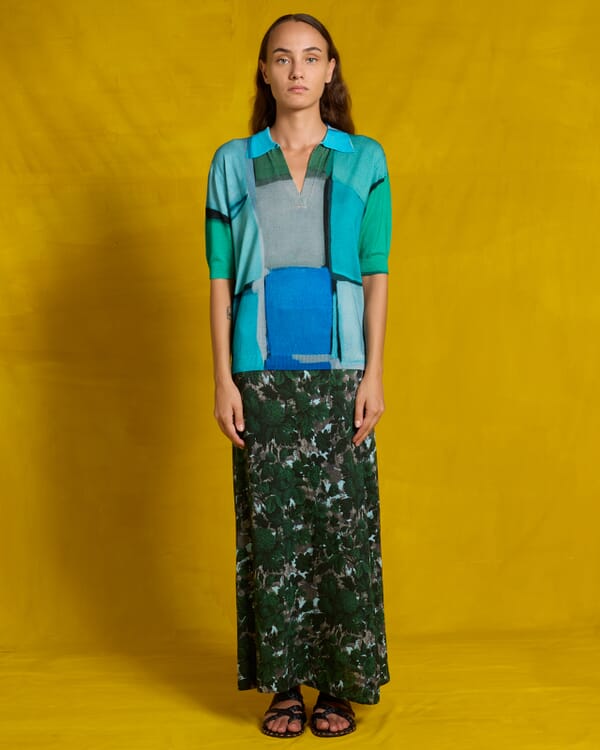 In Bed With You CONTRAST-EDGE PRINT CARDIGAN WITH POCKETS COL. 344