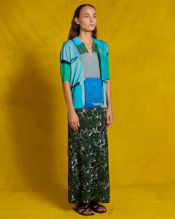 In Bed With You CONTRAST-EDGE PRINT CARDIGAN WITH POCKETS COL. 344