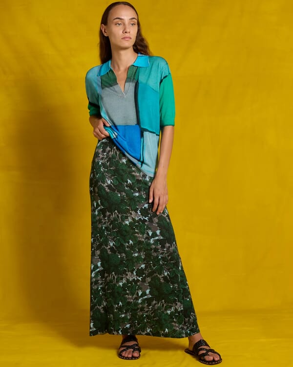 in bed with you CONTRAST-EDGE PRINT CARDIGAN WITH POCKETS COL. 344