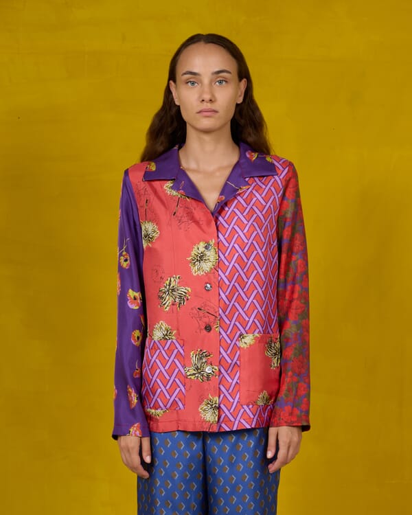 In Bed With You CONTRAST-EDGE PRINT CARDIGAN WITH POCKETS COL. 374