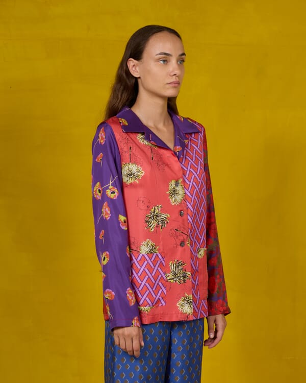 In Bed With You CONTRAST-EDGE PRINT CARDIGAN WITH POCKETS COL. 374