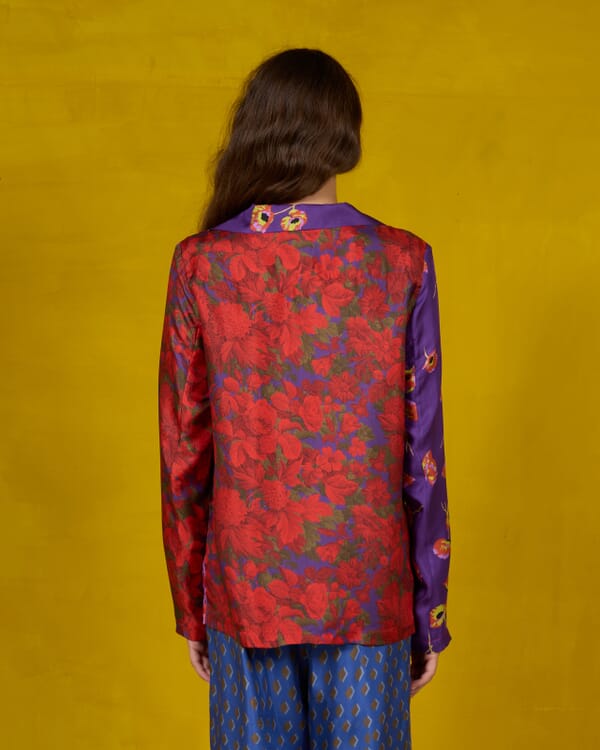 In Bed With You CONTRAST-EDGE PRINT CARDIGAN WITH POCKETS COL. 374