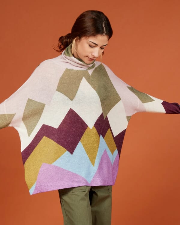 in bed with you CONTRAST-EDGE PRINT CARDIGAN WITH POCKETS COL. 907