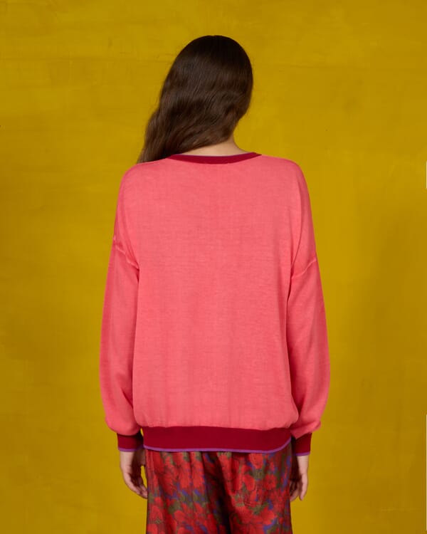 In Bed With You CONTRAST-EDGE PRINT CARDIGAN WITH POCKETS COL. 915