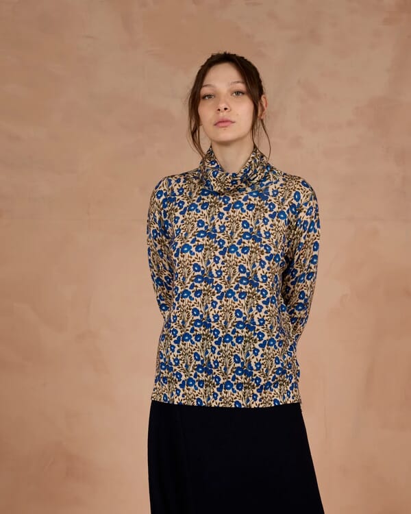 in bed with you CONTRAST-EDGE PRINT CARDIGAN WITH POCKETS COL. 924