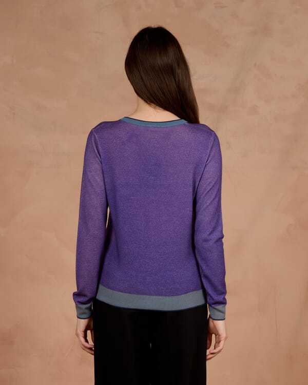 In Bed With You CONTRAST-EDGE STRIPES PRINT CARDIGAN WITH POCKETS COL. 855