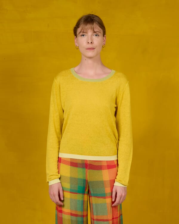 In Bed With You CONTRAST-EDGE TARTAN PRINT CARDIGAN WITH POCKETS COL. 020