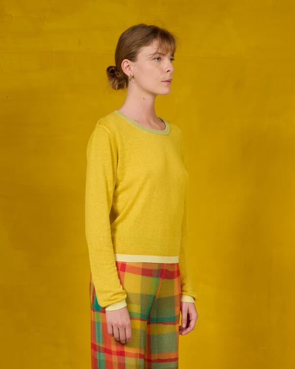 In Bed With You CONTRAST-EDGE TARTAN PRINT CARDIGAN WITH POCKETS COL. 020