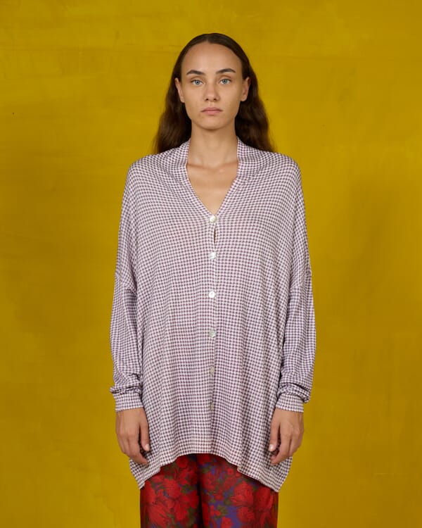 In Bed With You CONTRAST-EDGE TARTAN PRINT CARDIGAN WITH POCKETS COL. 014