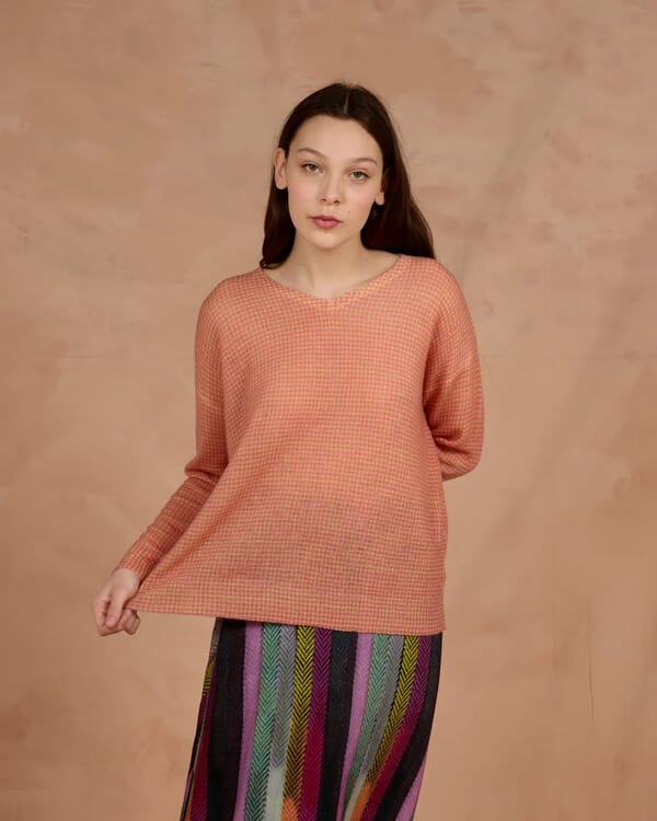 in bed with you CONTRAST-EDGE TARTAN PRINT CARDIGAN WITH POCKETS COL. 008