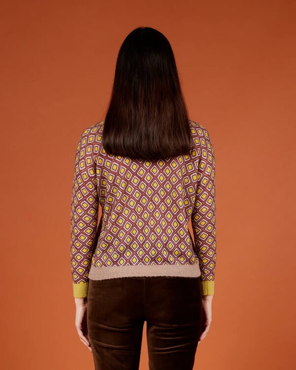 In Bed With You CONTRAST-EDGE TARTAN PRINT CARDIGAN WITH POCKETS COL. 014