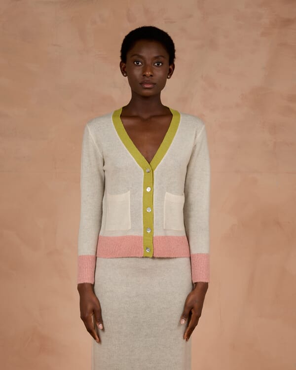 In Bed With You FLORAL AND GEOMETRIC PRINT JACKET WITH POCKETS COL.002