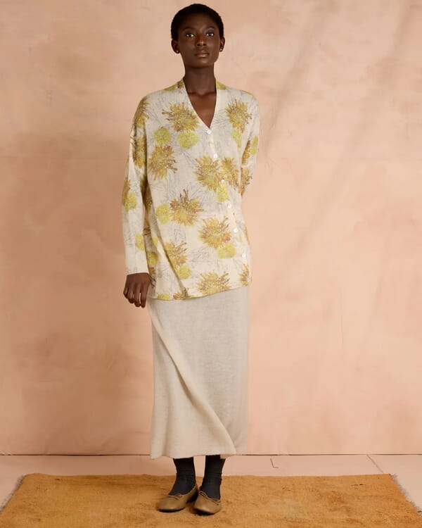 in bed with you FLORAL AND GEOMETRIC PRINT JACKET WITH POCKETS COL.002