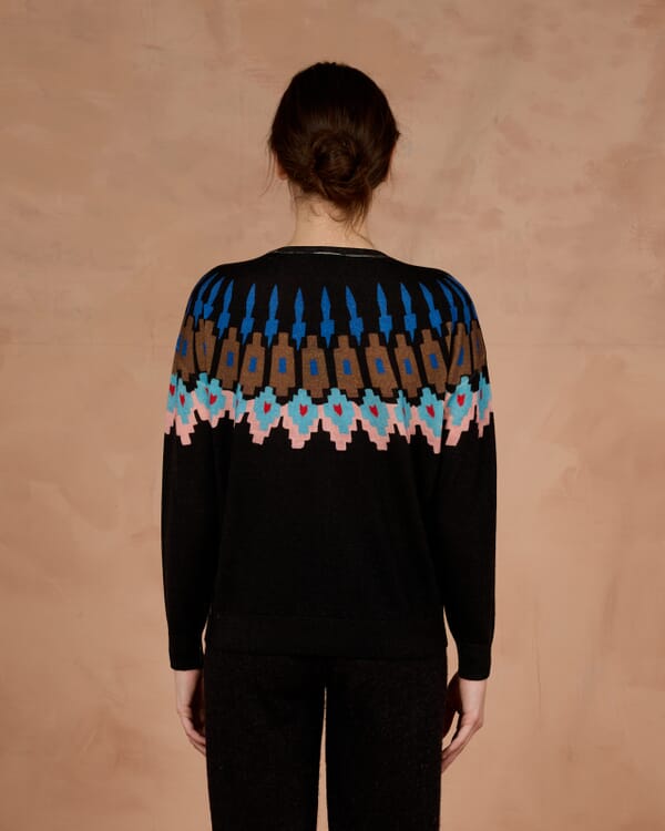 In Bed With You FLORAL AND GEOMETRIC PRINT JACKET WITH POCKETS COL.461