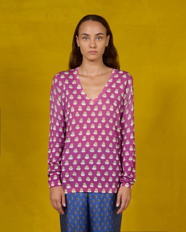 In Bed With You FLORAL AND GEOMETRIC PRINT JACKET WITH POCKETS COL.459