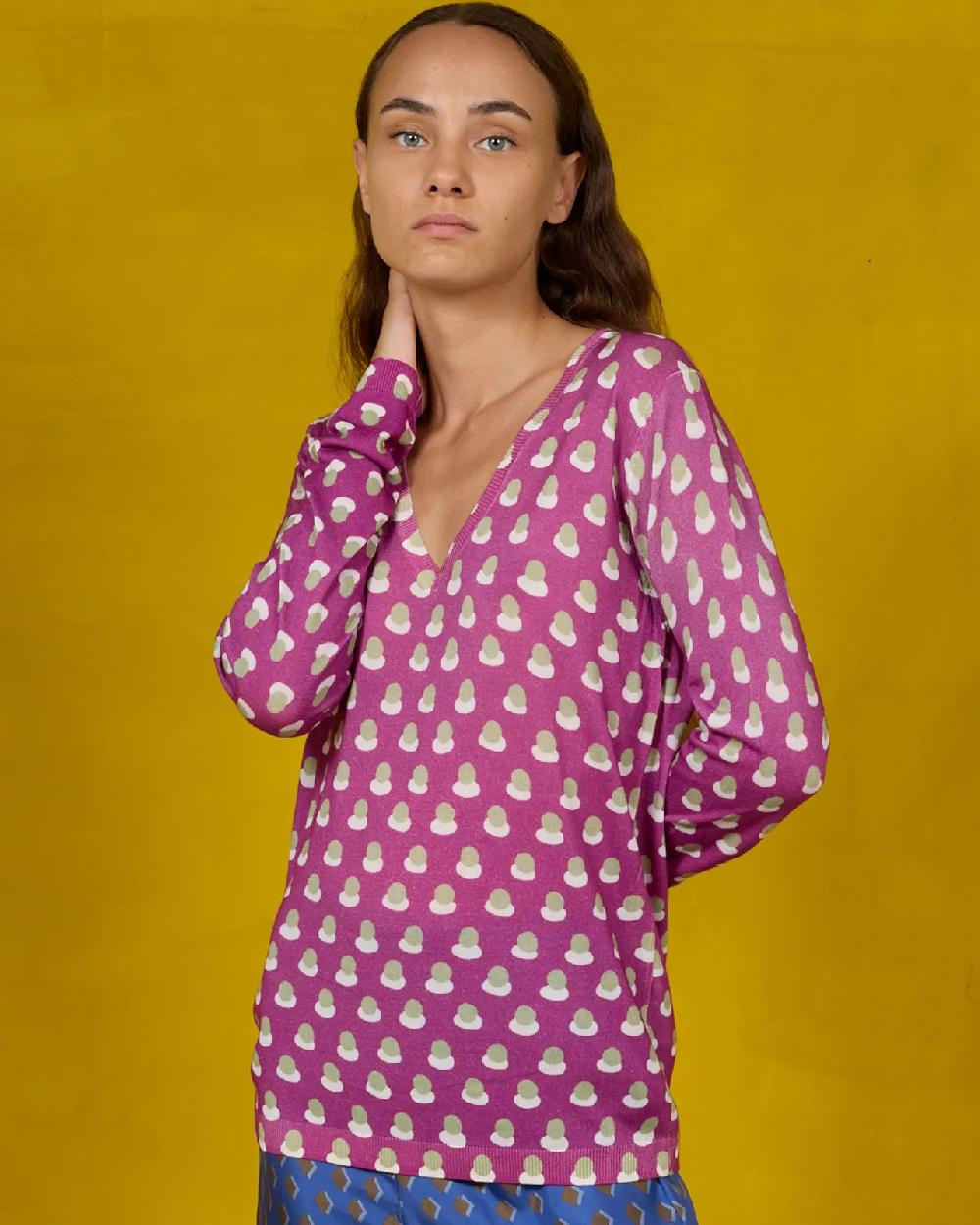 in bed with you FLORAL AND GEOMETRIC PRINT JACKET WITH POCKETS COL.459