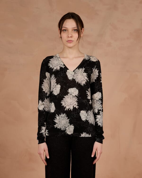 In Bed With You FLORAL AND GEOMETRIC PRINT JACKET WITH POCKETS COL.003