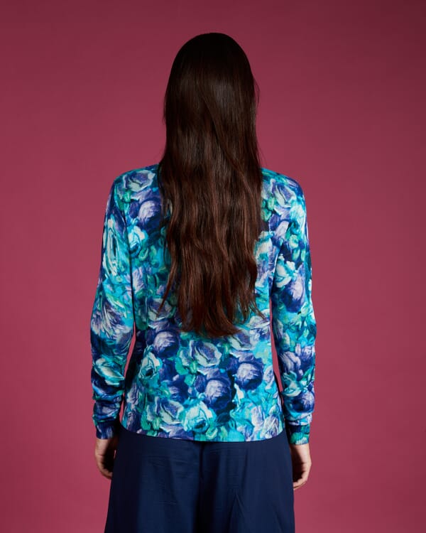 In Bed With You FLORAL AND GEOMETRIC PRINT JACKET WITH POCKETS COL.459