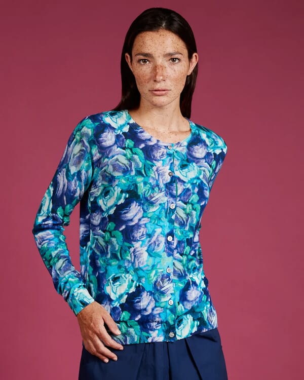 in bed with you FLORAL AND GEOMETRIC PRINT JACKET WITH POCKETS COL.459