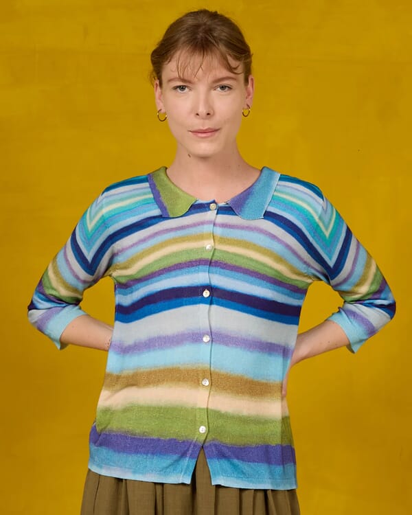 in bed with you FLORAL AND GEOMETRIC PRINT JACKET WITH POCKETS COL.003