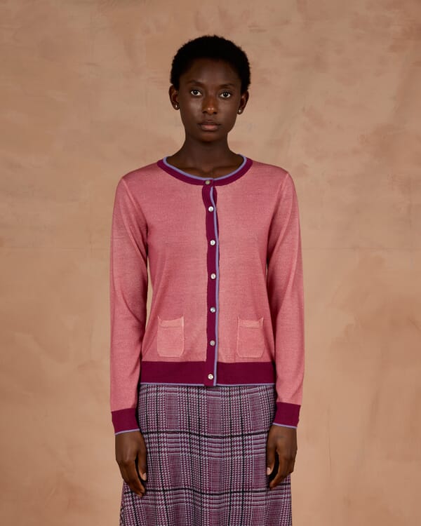 In Bed With You FLORAL AND POLKA DOTS PRINT DUPLEX V NECK JUMPER COL.1072