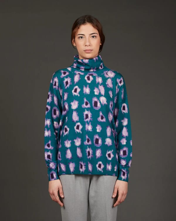 In Bed With You FLORAL PRINT BOATNECK JUMPER COL.854