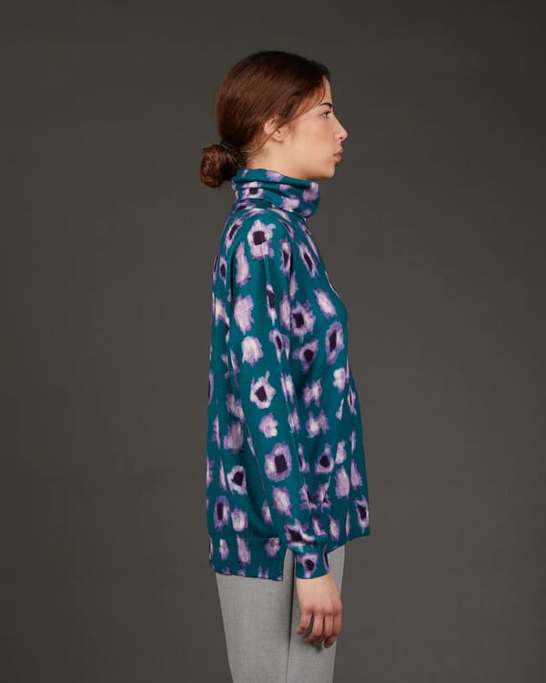 In Bed With You FLORAL PRINT BOATNECK JUMPER COL.854