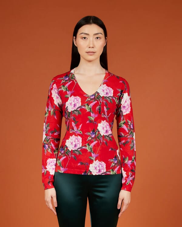 In Bed With You FLORAL PRINT CREWNECK JUMPER COL.818