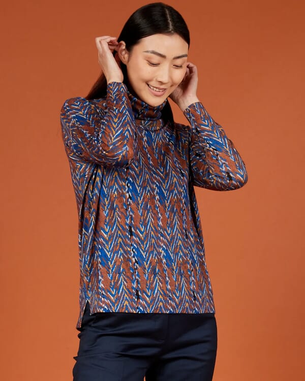 in bed with you FLORAL PRINT CREWNECK JUMPER COL. 852