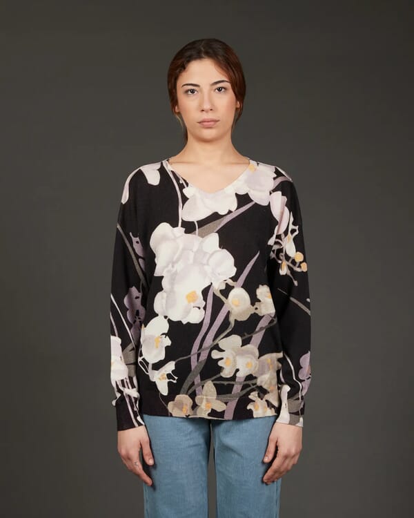 In Bed With You FLORAL PRINT CREWNECK JUMPER COL. 860