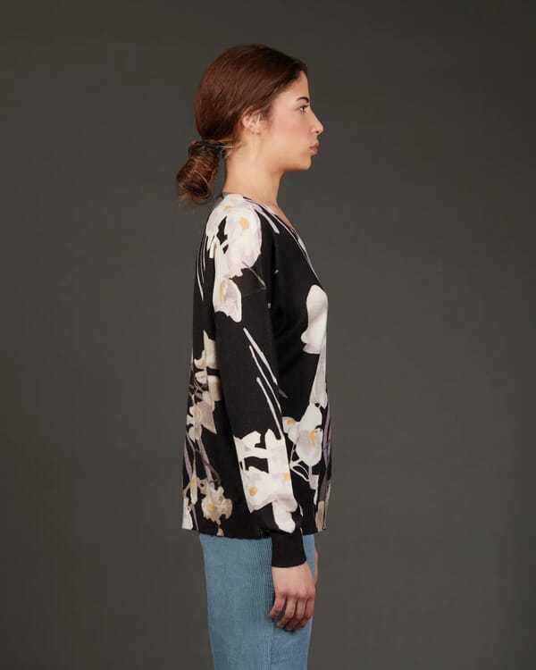 In Bed With You FLORAL PRINT CREWNECK JUMPER COL. 860