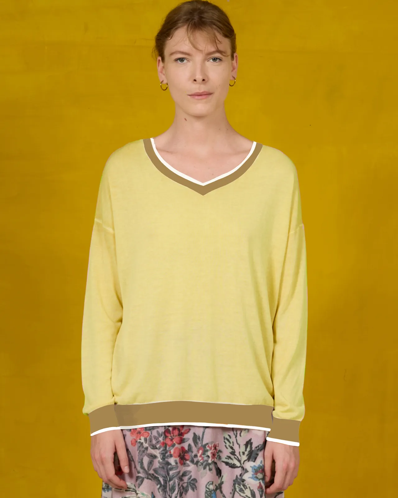 in bed with you FLORAL PRINT CREWNECK JUMPER COL. 989