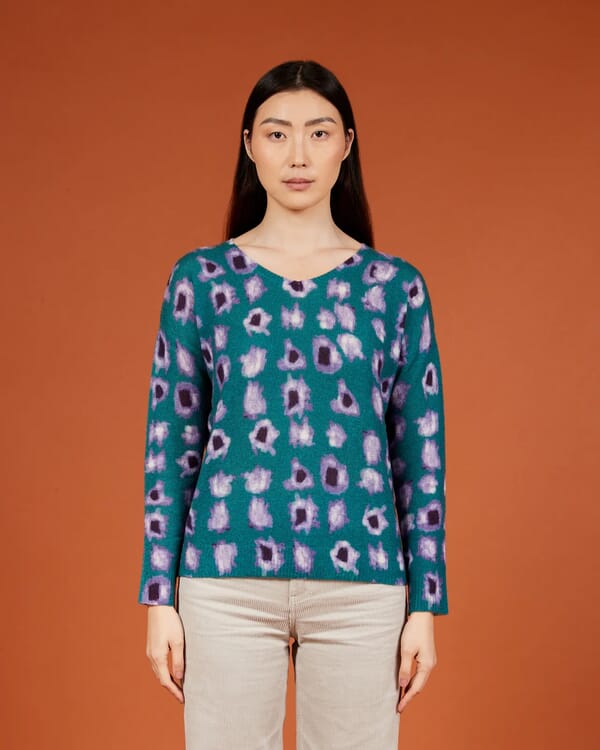 In Bed With You FLORAL PRINT LOOSE-FIT CARDIGAN COL.1024