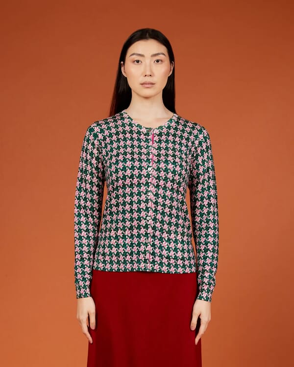 In Bed With You FLORAL PRINT LOOSE-FIT CARDIGAN COL.340