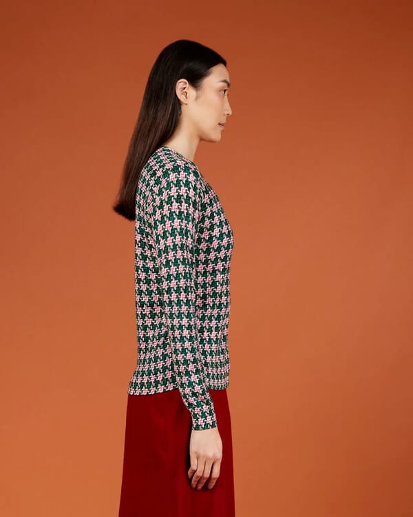 In Bed With You FLORAL PRINT LOOSE-FIT CARDIGAN COL.340