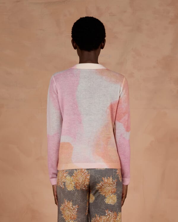 In Bed With You FLORAL PRINT POLO NECK JUMPER COL.809