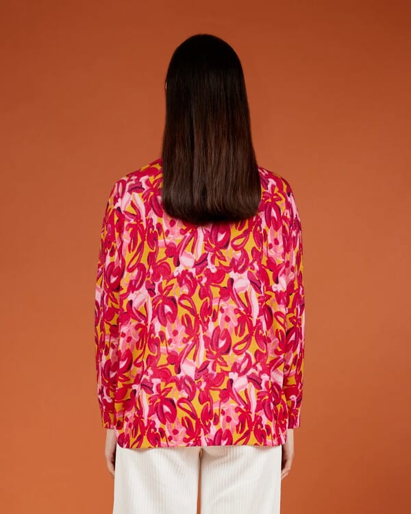 In Bed With You FLORAL PRINT POLO NECK JUMPER COL.809