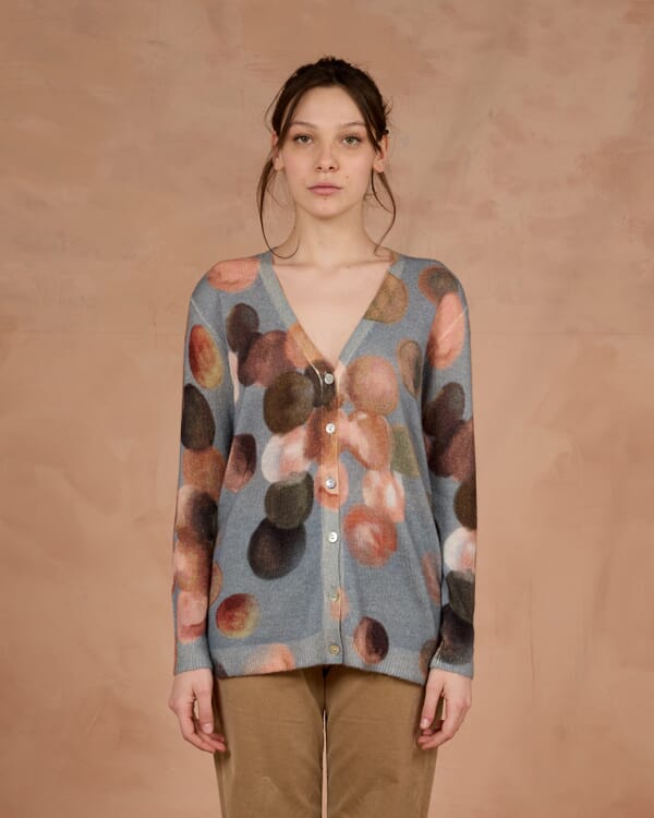 In Bed With You FLORAL PRINT V NECK CARDIGAN COL.341