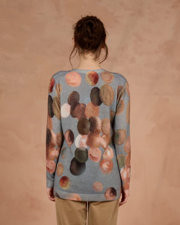 In Bed With You FLORAL PRINT V NECK CARDIGAN COL.341