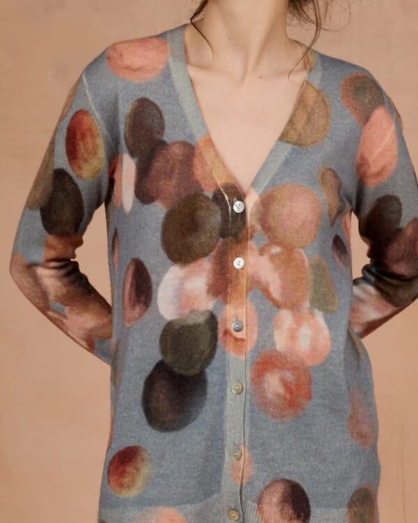 In Bed With You FLORAL PRINT V NECK CARDIGAN COL.341