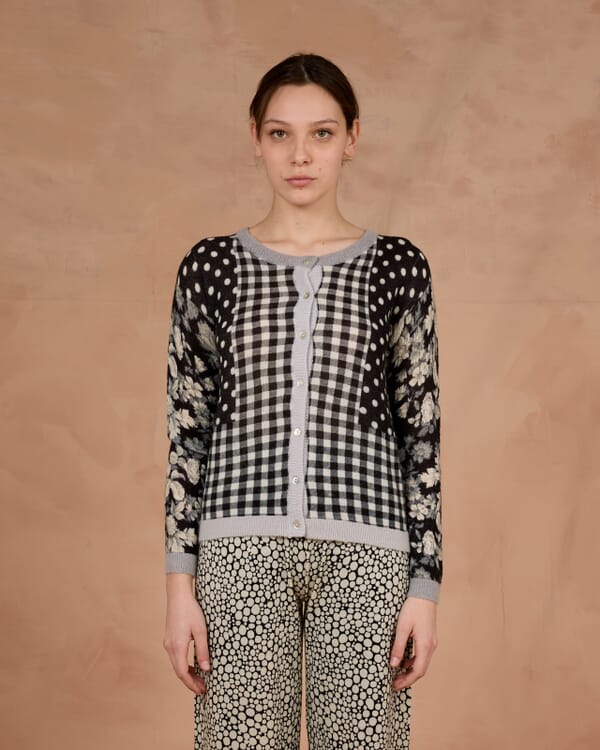 In Bed With You FLORAL PRINT V NECK CARDIGAN COL.829