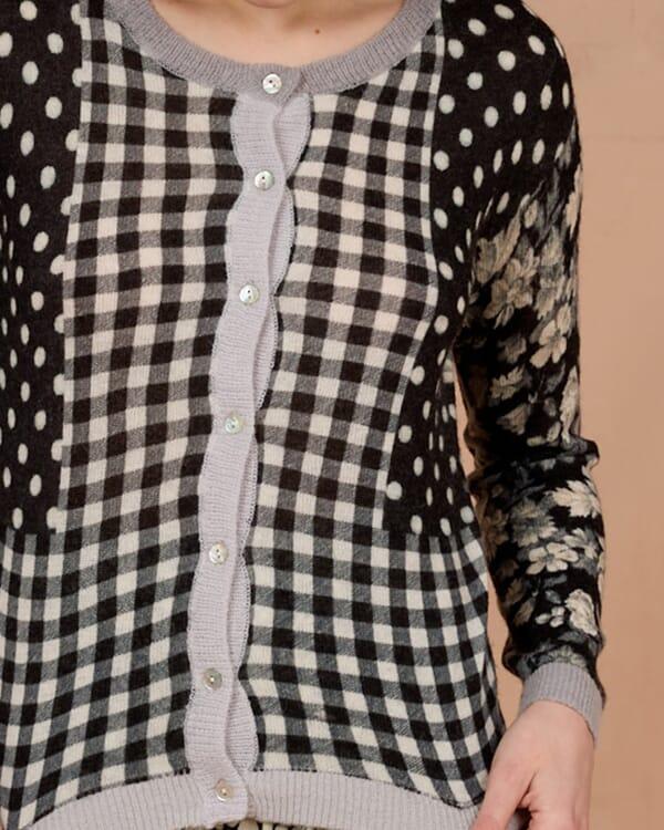 In Bed With You FLORAL PRINT V NECK CARDIGAN COL.829