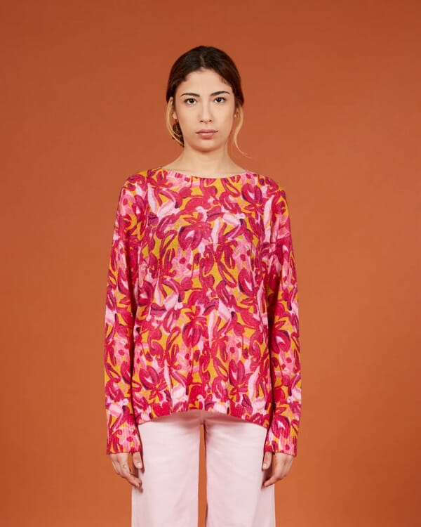 In Bed With You FLORAL PRINT V NECK CARDIGAN COL.829