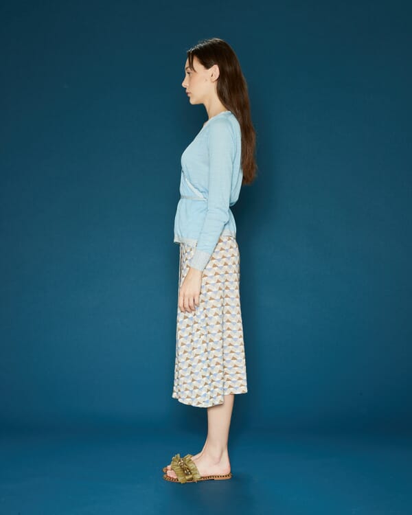 In Bed With You FLORAL PRINT WRAP LONGUETTE SKIRT COL.997