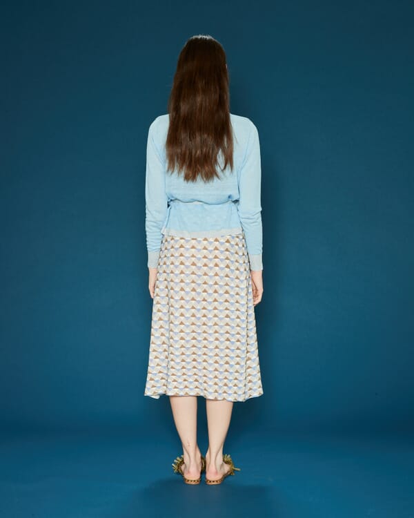 In Bed With You FLORAL PRINT WRAP LONGUETTE SKIRT COL.997