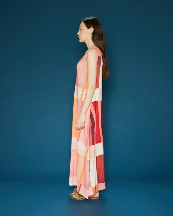 In Bed With You GEOMETRIC PRINT BATWING SLEEVE V NECK JUMPER COL.835