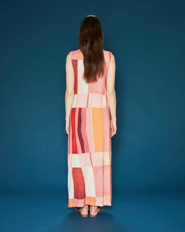 In Bed With You GEOMETRIC PRINT BATWING SLEEVE V NECK JUMPER COL.835