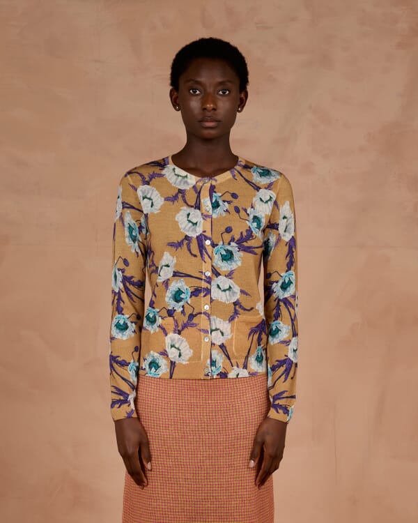 In Bed With You GEOMETRIC PRINT BATWING V NECK JUMPER COL. 185