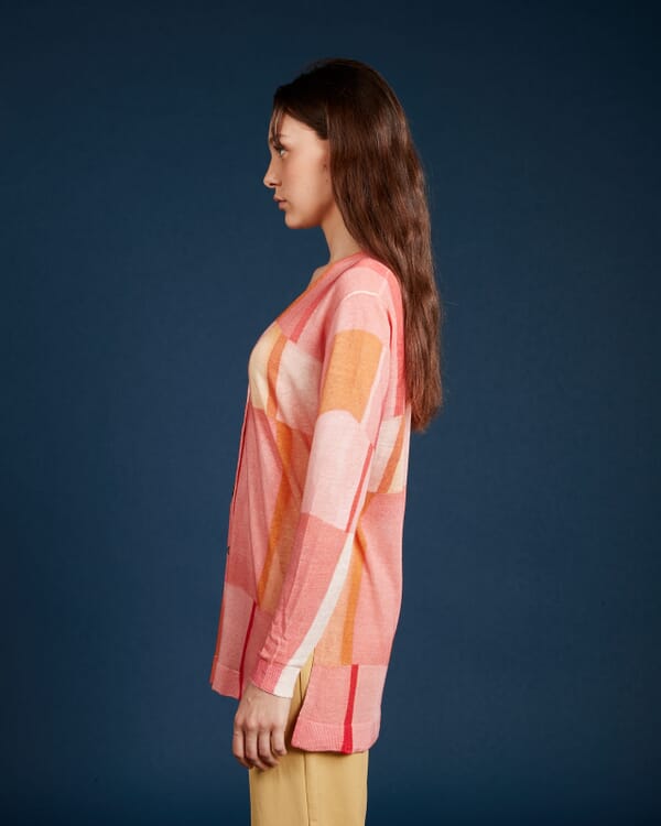 In Bed With You GEOMETRIC PRINT BOAT NECK JUMPER COL.912