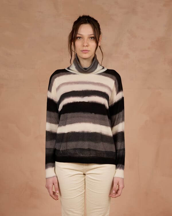 In Bed With You GEOMETRIC PRINT BOAT NECK JUMPER COL.912